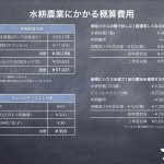 8.水耕農業にかかる概算費用：2012年資料